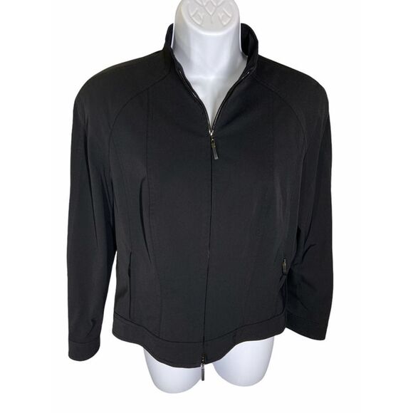 Escada Short Cropped Coat Long Sleeve Black Jacket Women’s Size 40/10/Medium - Picture 1 of 5